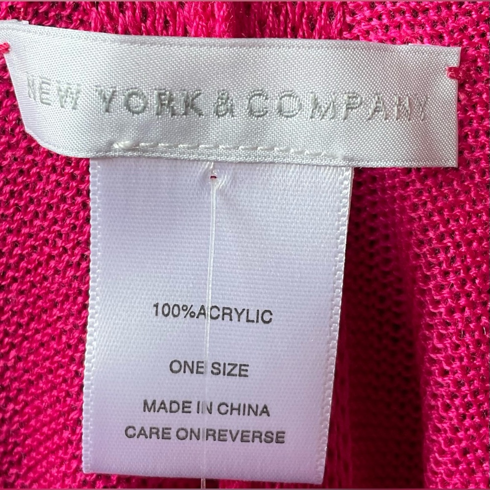 New York & Company Fuchsia Poncho - Picture 2 of 8